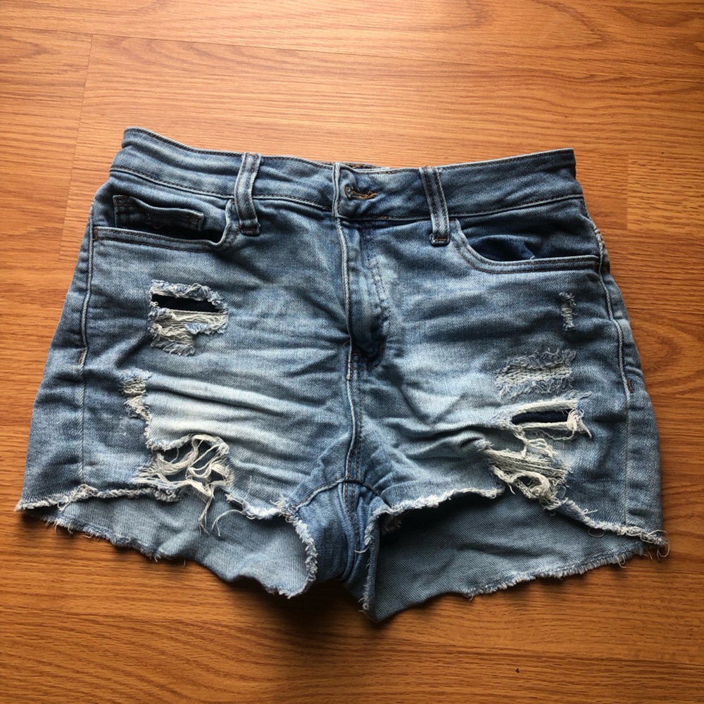 SO Distressed Denim Shorts - Blue